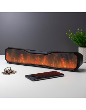 Ηχείο The Source RED5 Wireless Flame Speaker TWS Ασύρματο Φορητό Bluetooth με LED RGB Πολύχρωμο Εφέ Φλόγας - Black (5056327920656)