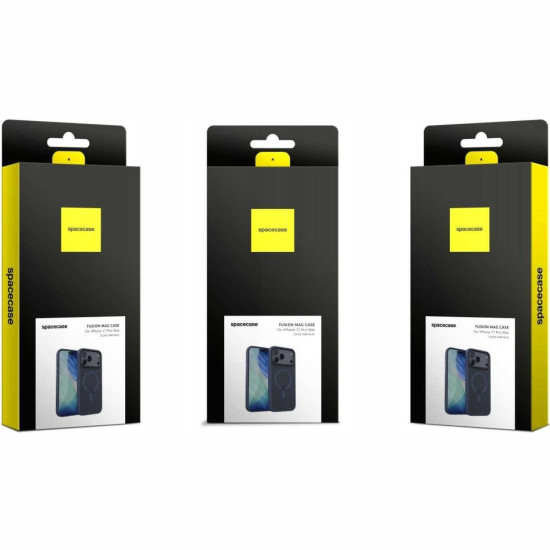 Θήκη iPhone 17 Pro Max Spacecase Fusion Mag Ημιδιάφανη Σκληρή με MagSafe - Dark Blue (5905719138141)