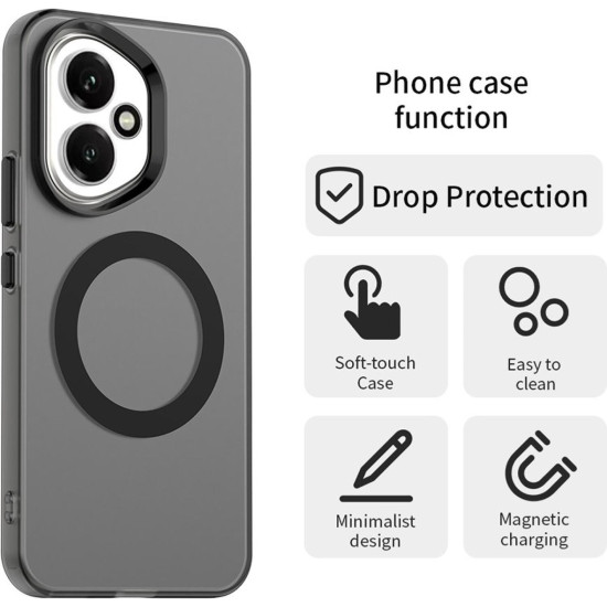 Θήκη Honor 400 Techsuit CandyCase Σκληρή Ημιδιάφανη με MagSafe - Black (5949419310810)
