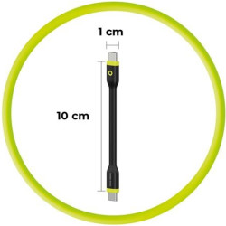 Καλώδιο Type-C Mobile Origin Compact Cable σε Type-C για Φόρτιση & Μεταφορά Δεδομένων 10cm 60W - Black (COMC-USBC-BLK)