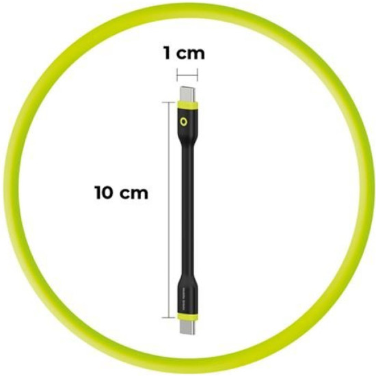 Καλώδιο Type-C Mobile Origin Compact Cable σε Type-C για Φόρτιση & Μεταφορά Δεδομένων 10cm 60W - Black (COMC-USBC-BLK)