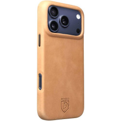 Θήκη iPhone 17 Pro Max Rosso Elite Back Cover Δερμάτινη με MagSafe - Light Brown (8719246484612)