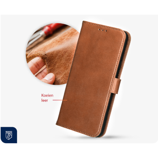 Θήκη iPhone 17 Pro Max Rosso Deluxe Δερμάτινο Πορτοφόλι - Brown (8719246484346)