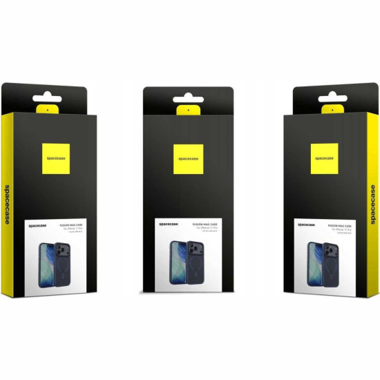 Θήκη iPhone 17 Pro Spacecase Fusion Mag Ημιδιάφανη Σκληρή με MagSafe - Dark Blue (5905719138097)