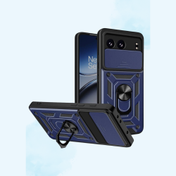 Θήκη OnePlus Nord 4 Techsuit CamShield Ανθεκτική με Κάλυμμα για την Κάμερα & Μεταλλικό Ring Holder - Blue (5949419236561)