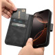 Θήκη iPhone 16 Pro Max iCarer Leather Detachable 2 in 1 Wallet Δερμάτινο Πορτοφόλι με RFID & MagSafe - Black (WMI16240722-BK)