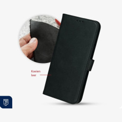 Θήκη iPhone 15 Rosso Deluxe Δερμάτινο Πορτοφόλι - Black (8719246401510)