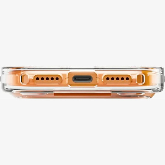 Θήκη iPhone 17 Pro Max Uniq Heldro Air Διάφανη με FlexGrip & MagSafe - Orange (UNIQ-IP6.9P(2025)-HELAMVORG)