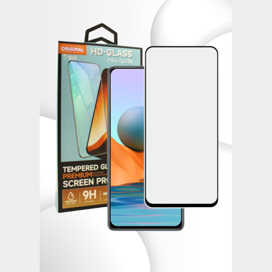 Tempered Glass Xiaomi Poco M7 4G T-Max Premium Full Glue Αντιχαρακτικό Γυαλί Προστασίας Οθόνης - Black (5206015085345)