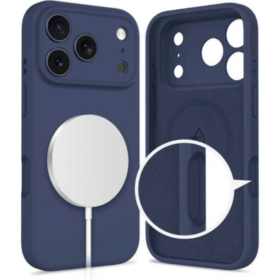 Θήκη iPhone 17 Pro Max Tech-Protect Silicone MagSafe Σιλικόνης με MagSafe - Deep Blue (5906302333875)