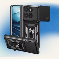 Θήκη Motorola Edge 60 / Edge 60 Fusion Bodycell Armor Slide Ανθεκτική με Κάλυμμα για την Κάμερα & Μεταλλικό Ring Holder - Black (5206015084744)