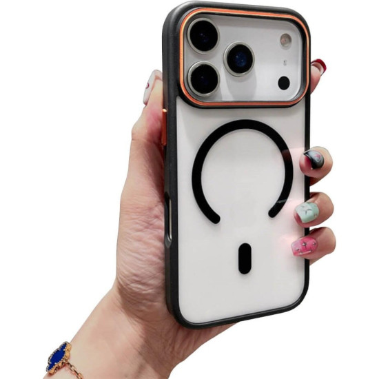 Θήκη iPhone 17 Pro Bodycell DualTone Hybrid Case Διάφανη Σκληρή με MagSafe & TPU Bumper - Black (5206015085208)