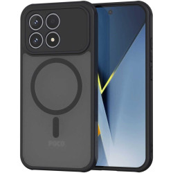 Θήκη Xiaomi Poco F8 Pro Spacecase Hybrid MagSafe Σκληρή Ημιδιάφανη με MagSafe - Black (5905719138455)