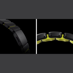 Λουράκι Apple Watch Ultra/SE/11/10/9/8/7/6/5/4 (49/46/45/44mm) Nomad Stratos Band Αδιάβροχο από Premium FKM & Τιτάνιο - Black Titanium / Volt (NM011130858)