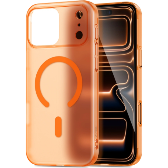 Θήκη iPhone 17 Pro Max Tech-Protect MagSlim Σκληρή Ημιδιάφανη με MagSafe - Matte / Cosmic Orange (5906302352579)