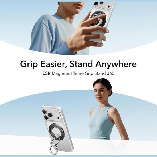 Βάση Στήριξης ESR HaloLock Phone Ring Stand 360° Περιστρεφόμενη Μαγνητική MagSafe με Finger Holder - Black (4894240262962)