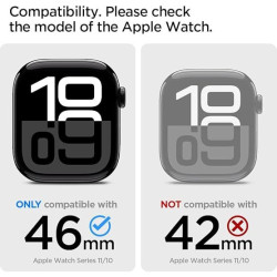 Θήκη Apple Watch 11 / 10 46mm Spigen Rugged Armor Pro Unibody Σιλικόνης - Dark Gray (ACS08605)