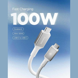 Καλώδιο Type-C Spigen Essential EB10020CC Φόρτισης 100W & Μεταφοράς Δεδομένων 5Gbps σε Type-C 200cm - White (ACA08775)