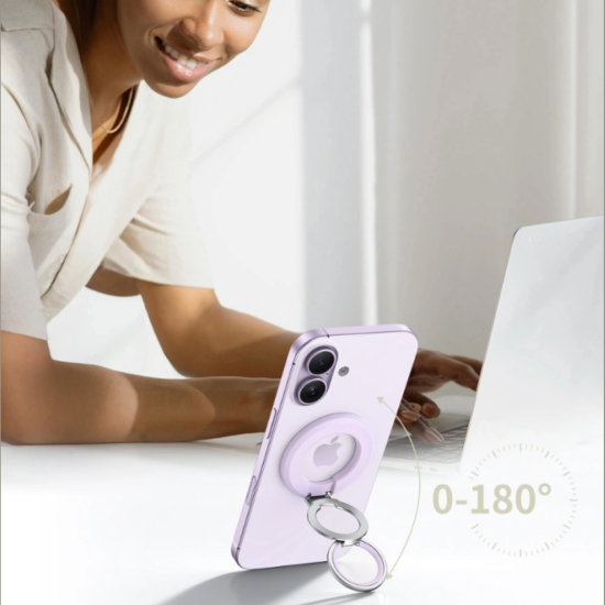 Βάση Στήριξης Tech-Protect MMR500 Μαγνητικό MagSafe Phone Ring με Επιπλέον Αυτοκόλλητο Δακτύλιο MagSafe - Mauve (5906302368662)