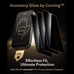 Tempered Glass iPhone 17 / 16 Pro ESR UltraFit Armorite Pro Corning Gorilla Glass Privacy Full Face Αντιχαρακτικό Γυαλί Προστασίας Απορρήτου Οθόνης 3 Τεμάχια - Black (4894240285619)