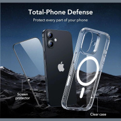 Θήκη & Tempered Glass iPhone 17 ESR Classic Hybrid Magnetic Set Ανθεκτική με MagSafe & Full Face Αντιχαρακτικό Γυαλί Προστασίας Οθόνης - Clear (4894240288566)