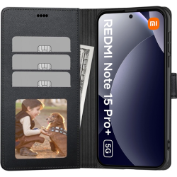 Θήκη Xiaomi Redmi Note 15 Pro Plus / Poco M8 Pro Tech-Protect Wallet Πορτοφόλι - Matte Black (5906302352906)
