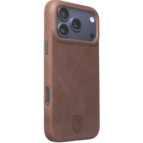 Θήκη iPhone 17 Pro Max Rosso Elite Back Cover Δερμάτινη με MagSafe - Brown (8719246484605)