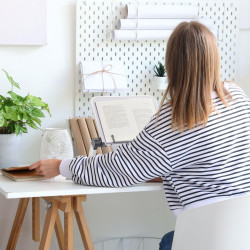 Βάση Στήριξης Relaxdays Book Stand Ρυθμιζόμενη για Βιβλίο / Tablet / Laptop - White / Silver / Black (10048477)
