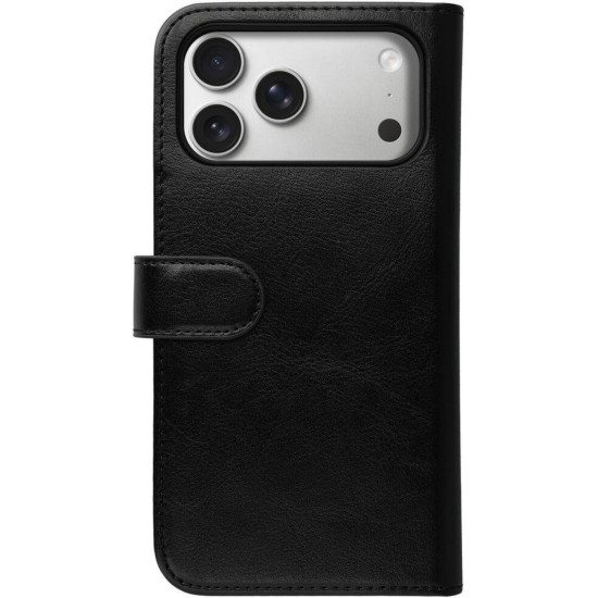 Θήκη iPhone 17 Pro Max Rosso Element 2 in 1 PU Πορτοφόλι - Black (8719246484452)