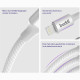 Καλώδιο Buddi Flex Φόρτισης & Μεταφοράς Δεδομένων USB-A σε Lightning 30cm 12W 5 Έτη Εγγύηση - White (8719246497445)