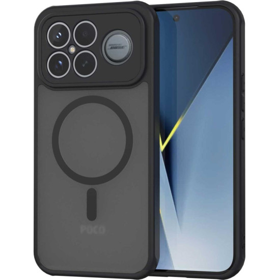Θήκη Xiaomi Poco F8 Ultra Spacecase Hybrid MagSafe Σκληρή Ημιδιάφανη με MagSafe - Black (5905719138462)