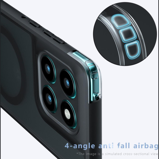 Θήκη Motorola Edge 60 / Edge 60 Fusion Techsuit PureFrost Σκληρή Ημιδιάφανη με MagSafe - Frosted Black (5949419320338)