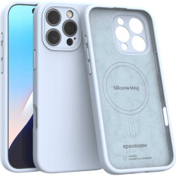 Θήκη iPhone 16 Pro Spacecase Silicone Mag Case Σιλικόνης με MagSafe - Baby Blue (5905719119355)