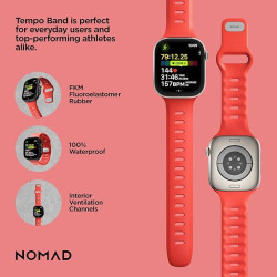 Λουράκι Apple Watch Ultra/SE/11/10/9/8/7/6/5/4 (49/46/45/44mm) Nomad Tempo Band Αδιάβροχο FKM & Αλουμίνιο - Crush (NM011437858)