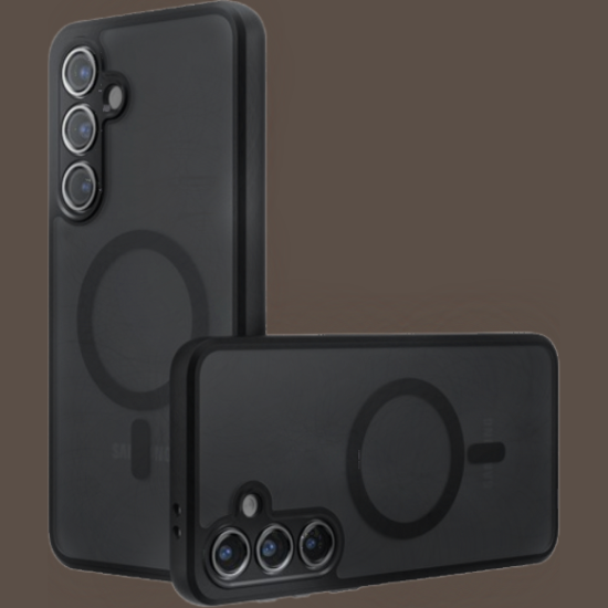 Θήκη Samsung Galaxy S24 FE Techsuit PureFrost Σκληρή Ημιδιάφανη με MagSafe - Frosted Black (5949419320994)