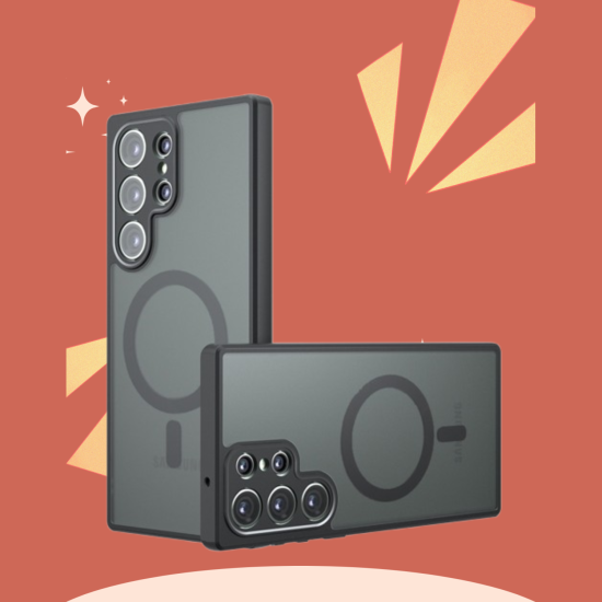 Θήκη Samsung Galaxy S22 Ultra 5G Techsuit PureFrost Σκληρή Ημιδιάφανη με MagSafe - Frosted Black (5949419321076)