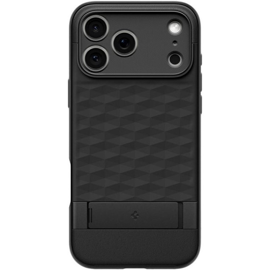 Θήκη iPhone 17 Pro Max Spigen Parallax S MagFit Ανθεκτική Σιλικόνης με MagSafe & KickStand - Matte Black (ACS09911)