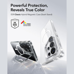Θήκη Samsung Galaxy S26 Ultra ESR Classic Hybrid Magnetic with Stash Stand Ανθεκτική με MagSafe & Kickstand - Clear (4894240295779)