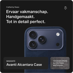 Θήκη iPhone 17 Pro Rosso Avanti Back Cover από Premium Alcantara με MagSafe - Blue (8719246549434)