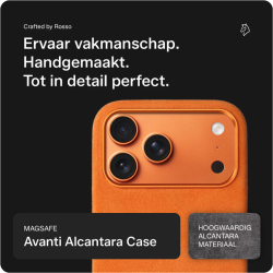 Θήκη iPhone 17 Pro Rosso Avanti Back Cover από Premium Alcantara με MagSafe - Orange (8719246549465)