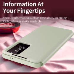 Θήκη Samsung Galaxy A56 Techsuit SmartView Series Flip με Ενεργό Πορτάκι - Green (5949419302792)