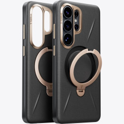 Θήκη Samsung Galaxy S26 Ultra Torras Ostand Q3 VegSkin Ανθεκτική με MagSafe & KickStand - Iovry Black (6938075647575)