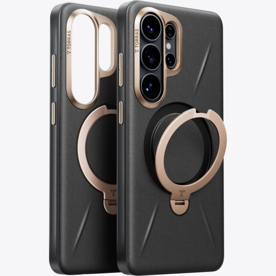 Θήκη Samsung Galaxy S26 Ultra Torras Ostand Q3 VegSkin Ανθεκτική με MagSafe & KickStand - Iovry Black (6938075647575)