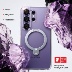 Θήκη Samsung Galaxy S26 Ultra Torras Ostand Q3 Spin Ανθεκτική Διάφανη με MagSafe & KickStand - Clear (6938075647322)