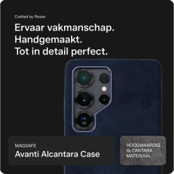 Θήκη Samsung Galaxy S25 Ultra Rosso Avanti Back Cover από Premium Alcantara με MagSafe - Blue (8719246549618)