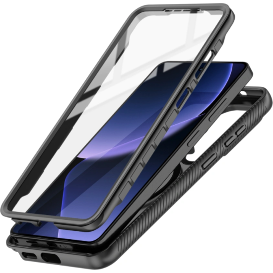 Θήκη Samsung Galaxy S26 Ultra Tech-Protect Defense Ημιδιάφανη Full Body 360° με MagSafe - Matte Black (5906302390236)