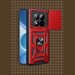 Θήκη Xiaomi Redmi Note 15 Pro 5G Bodycell Armor Slide Ανθεκτική με Κάλυμμα για την Κάμερα & Μεταλλικό Ring Holder - Red (5206015085857)
