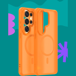 Θήκη Samsung Galaxy S26 Ultra Techsuit HaloFrost II MagSafe Σκληρή Ημιδιάφανη με MagSafe - Orange (5949419341876)