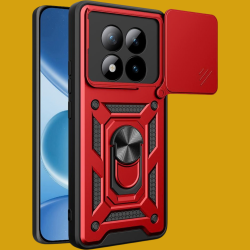 Θήκη Xiaomi Redmi Note 15 Pro Plus / Poco M8 Pro Bodycell Armor Slide Ανθεκτική με Κάλυμμα για την Κάμερα & Μεταλλικό Ring Holder - Red (5206015085888)