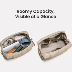 Θήκη Universal Tomtoc Terra A27 Recycled Accessory Pouch για Αξεσουάρ / PowerBank / Smartphone 2L - Natural Sand (A27P1K2)